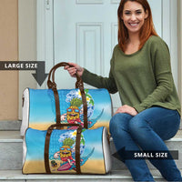 Hawaiian Funny Pineapple Surfing Travel Bag Beach with Tribal Kakau and Plumeria