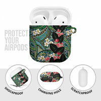 Hawaiian Taro Leaves and Ohia Lehua AirPods Case Polynesian Tribal Art Tropical Plants Motifs Colorful LT03 - Polynesian Pride