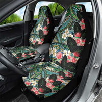 Hawaiian Taro Leaves and Ohia Lehua Car Seat Cover Polynesian Tribal Art Tropical Plants Motifs Colorful LT03 - Polynesian Pride