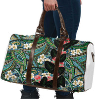 Hawaiian Taro Leaves and Ohia Lehua Travel Bag Polynesian Tribal Art Tropical Plants Motifs Colorful LT03 - Polynesian Pride