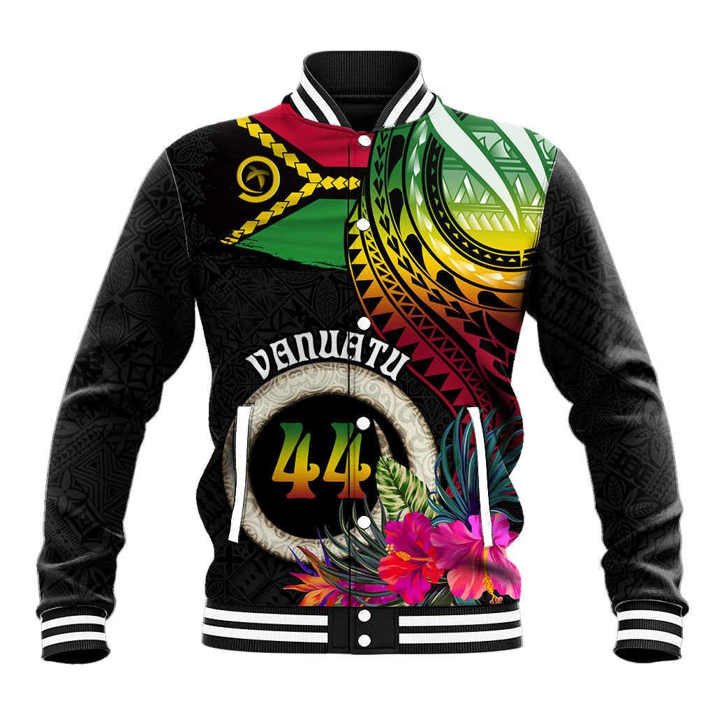 Vanuatu 44th Anniversary Baseball Jacket Boars Tusk Tugeta Yumi Selebretem Indipendens Dei