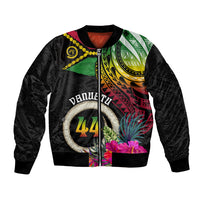 Vanuatu 44th Anniversary Bomber Jacket Boars Tusk Tugeta Yumi Selebretem Indipendens Dei
