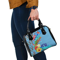 Fiji Day Shoulder Handbag Tagimoucia Flower and Melanesia Pattern