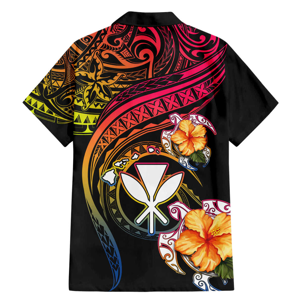 Polynesia Hawaii Turtle Day Family Matching Short Sleeve Bodycon Dress and Hawaiian Shirt Hibiscus and Kanaka Maoli LT03 - Polynesian Pride