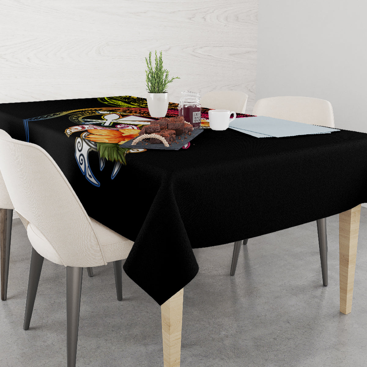 Polynesia Hawaii Turtle Day Tablecloth Hibiscus and Kanaka Maoli