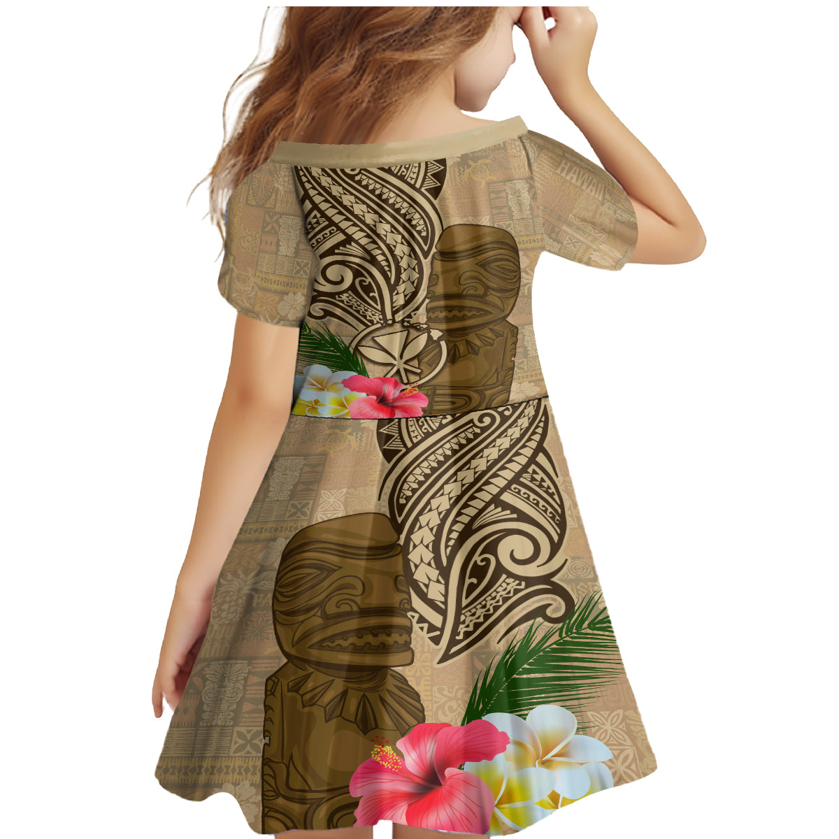 Hawaii Kanaloa Tiki Family Matching Mermaid Dress and Hawaiian Shirt Polynesian Tattoo and Tapa Pattern LT03 - Polynesian Pride