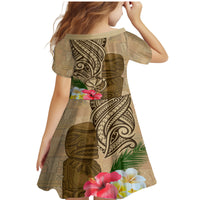 Hawaii Kanaloa Tiki Family Matching Mermaid Dress and Hawaiian Shirt Polynesian Tattoo and Tapa Pattern LT03 - Polynesian Pride