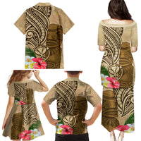 Hawaii Kanaloa Tiki Family Matching Puletasi and Hawaiian Shirt Polynesian Tattoo and Tapa Pattern LT03 - Polynesian Pride