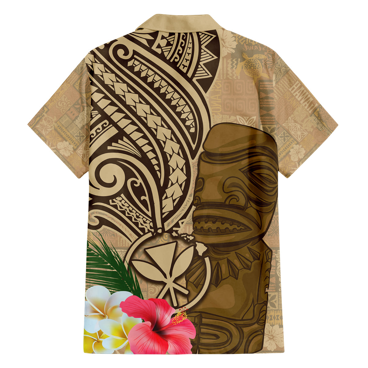 Hawaii Kanaloa Tiki Family Matching Tank Maxi Dress and Hawaiian Shirt Polynesian Tattoo and Tapa Pattern LT03 - Polynesian Pride