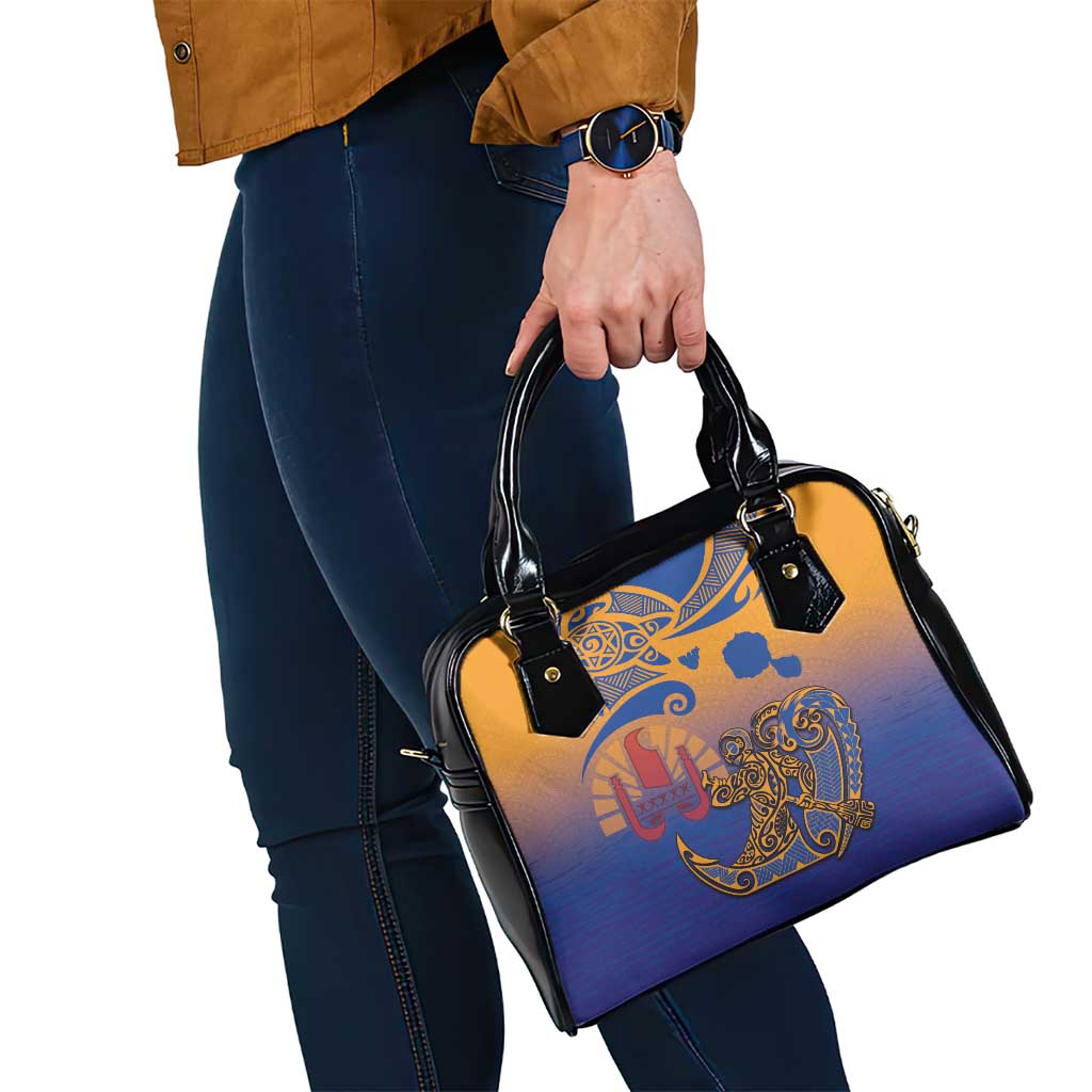 Hawaiki Nui Va'a Solo French Polynesia Shoulder Handbag Sunset Color