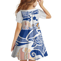 Hawaiki Nui Va'a Solo French Polynesia Family Matching Summer Maxi Dress and Hawaiian Shirt Blue Color LT03 - Polynesian Pride