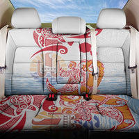 Hawaiki Nui Va'a Solo French Polynesia Back Car Seat Cover Red Color