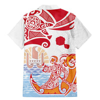 Hawaiki Nui Va'a Solo French Polynesia Family Matching Mermaid Dress and Hawaiian Shirt Red Color LT03 - Polynesian Pride