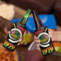 Vanuatu Constitution Day 4 in 1 Can Cooler Tumbler Polynesian Tattoo and Pig Tusk Since 1979