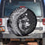 Aloha Hawaii Hammerhead Shark Spare Tire Cover Black Kakau and Polynesian Tattoo LT03