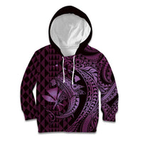Aloha Hawaii Hammerhead Shark Kid Hoodie Purple Kakau and Polynesian Tattoo LT03 Hoodie Purple - Polynesian Pride