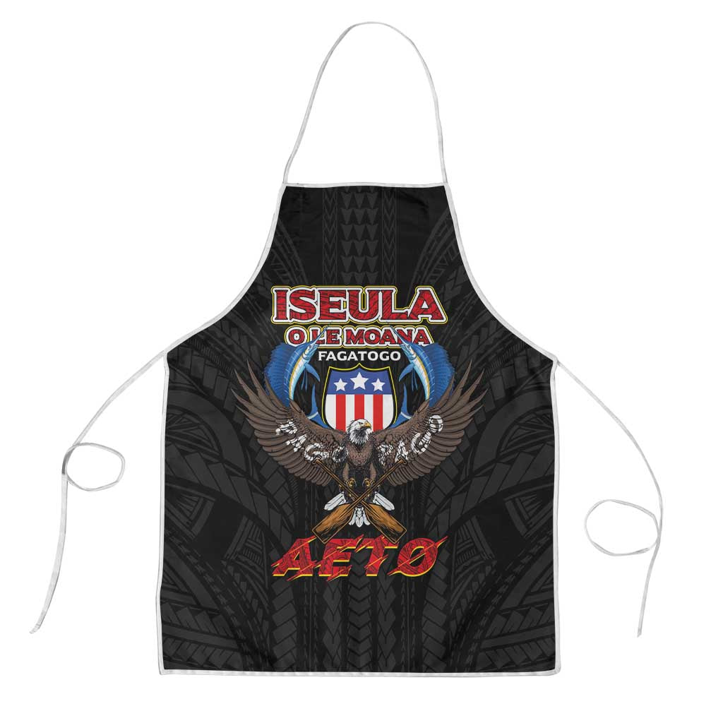 American Samoa Fautasi Apron Pago Pago Aeto and Iseula o le Moana of Fagatogo Black Color LT03 Black - Polynesian Pride