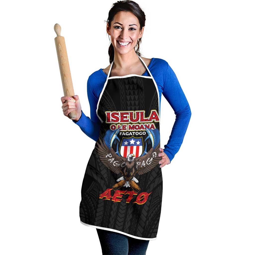 American Samoa Fautasi Apron Pago Pago Aeto and Iseula o le Moana of Fagatogo Black Color LT03 - Polynesian Pride