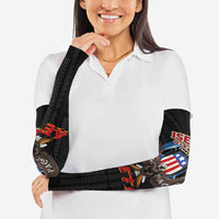 American Samoa Fautasi Arm Sleeves Pago Pago Aeto and Iseula o le Moana of Fagatogo Black Color LT03 - Polynesian Pride