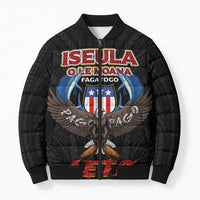 American Samoa Fautasi Bomber Puffer Jacket Pago Pago Aeto and Iseula o le Moana of Fagatogo Black Color LT03 Unisex Black - Polynesian Pride
