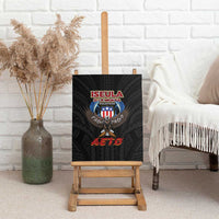 American Samoa Fautasi Canvas Wall Art Pago Pago Aeto and Iseula o le Moana of Fagatogo Black Color LT03 - Polynesian Pride