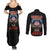 American Samoa Fautasi Couples Matching Summer Maxi Dress and Long Sleeve Button Shirt Pago Pago Aeto and Iseula o le Moana of Fagatogo Black Color - Polynesian Pride