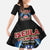 American Samoa Fautasi Family Matching Off The Shoulder Long Sleeve Dress and Hawaiian Shirt Pago Pago Aeto and Iseula o le Moana of Fagatogo Black Color - Polynesian Pride