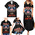 American Samoa Fautasi Family Matching Summer Maxi Dress and Hawaiian Shirt Pago Pago Aeto and Iseula o le Moana of Fagatogo Black Color - Polynesian Pride