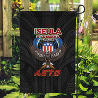American Samoa Fautasi Garden Flag Pago Pago Aeto and Iseula o le Moana of Fagatogo Black Color LT03 Garden Flag Black - Polynesian Pride