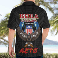 American Samoa Fautasi Hawaiian Shirt Pago Pago Aeto and Iseula o le Moana of Fagatogo Black Color LT03 - Polynesian Pride