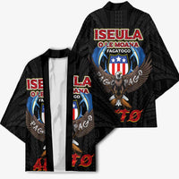 American Samoa Fautasi Kimono Pago Pago Aeto and Iseula o le Moana of Fagatogo Black Color LT03 - Polynesian Pride