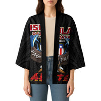 American Samoa Fautasi Kimono Pago Pago Aeto and Iseula o le Moana of Fagatogo Black Color LT03 - Polynesian Pride