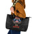 American Samoa Fautasi Leather Tote Bag Pago Pago Aeto and Iseula o le Moana of Fagatogo Black Color - Polynesian Pride