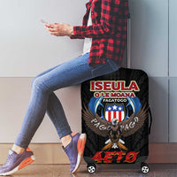American Samoa Fautasi Luggage Cover Pago Pago Aeto and Iseula o le Moana of Fagatogo Black Color LT03 - Polynesian Pride