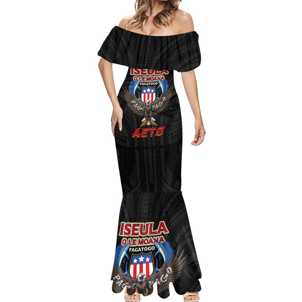 American Samoa Fautasi Mermaid Dress Pago Pago Aeto and Iseula o le Moana of Fagatogo Black Color LT03 - Polynesian Pride