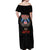 American Samoa Fautasi Off Shoulder Maxi Dress Pago Pago Aeto and Iseula o le Moana of Fagatogo Black Color - Polynesian Pride