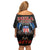American Samoa Fautasi Off Shoulder Short Dress Pago Pago Aeto and Iseula o le Moana of Fagatogo Black Color - Polynesian Pride