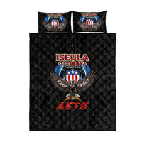 American Samoa Fautasi Quilt Bed Set Pago Pago Aeto and Iseula o le Moana of Fagatogo Black Color LT03 - Polynesian Pride