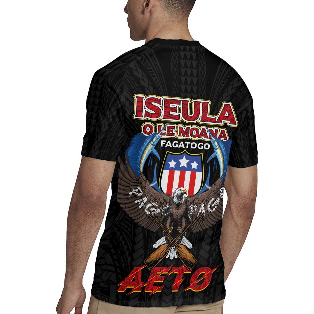 American Samoa Fautasi Rugby Jersey Pago Pago Aeto and Iseula o le Moana of Fagatogo Black Color LT03 - Polynesian Pride