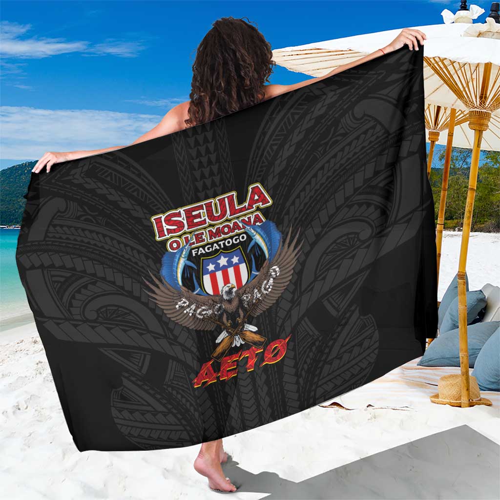 American Samoa Fautasi Sarong Pago Pago Aeto and Iseula o le Moana of Fagatogo Black Color - Polynesian Pride