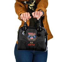 American Samoa Fautasi Shoulder Handbag Pago Pago Aeto and Iseula o le Moana of Fagatogo Black Color LT03 One Size Black - Polynesian Pride