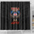 American Samoa Fautasi Shower Curtain Pago Pago Aeto and Iseula o le Moana of Fagatogo Black Color - Polynesian Pride