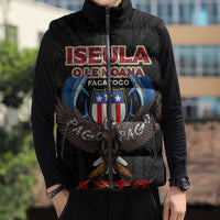 American Samoa Fautasi Sleeveless Puffer Jacket Pago Pago Aeto and Iseula o le Moana of Fagatogo Black Color LT03 - Polynesian Pride