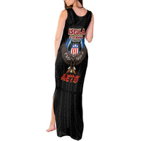 American Samoa Fautasi Tank Maxi Dress Pago Pago Aeto and Iseula o le Moana of Fagatogo Black Color LT03 - Polynesian Pride