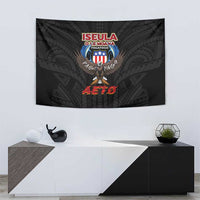 American Samoa Fautasi Tapestry Pago Pago Aeto and Iseula o le Moana of Fagatogo Black Color LT03 - Polynesian Pride