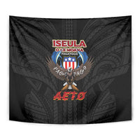 American Samoa Fautasi Tapestry Pago Pago Aeto and Iseula o le Moana of Fagatogo Black Color LT03 - Polynesian Pride