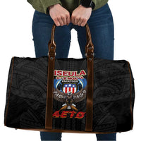 American Samoa Fautasi Travel Bag Pago Pago Aeto and Iseula o le Moana of Fagatogo Black Color - Polynesian Pride