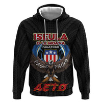 American Samoa Fautasi Zip Hoodie Pago Pago Aeto and Iseula o le Moana of Fagatogo Black Color LT03 Pullover Hoodie Black - Polynesian Pride
