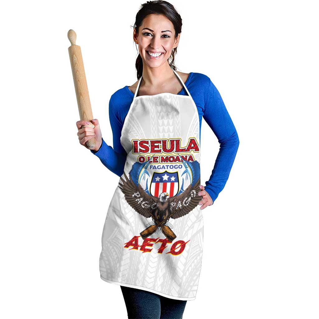 American Samoa Fautasi Apron Pago Pago Aeto and Iseula o le Moana of Fagatogo White Color LT03 - Polynesian Pride