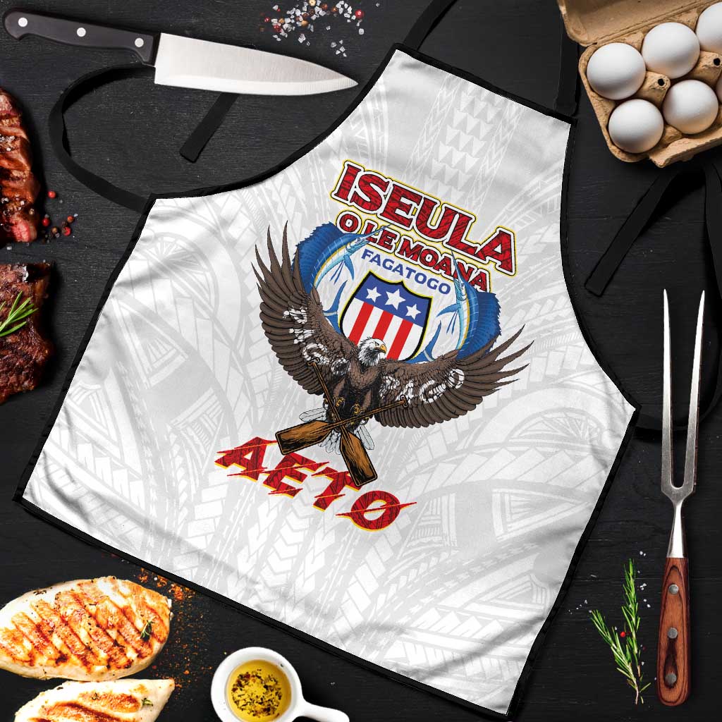 American Samoa Fautasi Apron Pago Pago Aeto and Iseula o le Moana of Fagatogo White Color LT03 White - Polynesian Pride